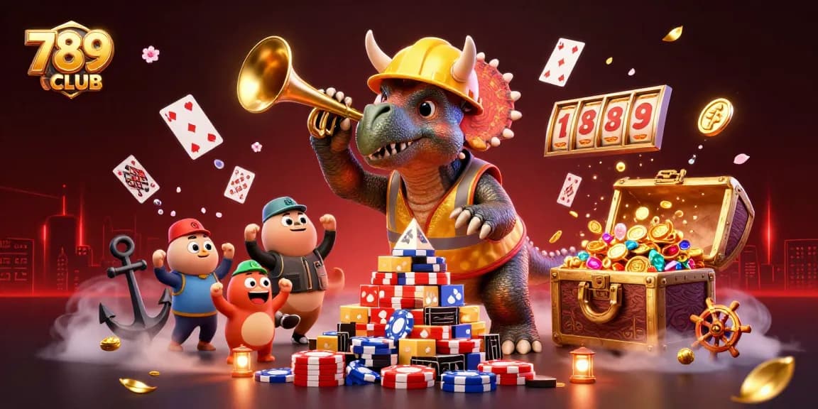 Experience thrilling gaming at 789CLUB with dynamic scenes of casino fun and excitement.