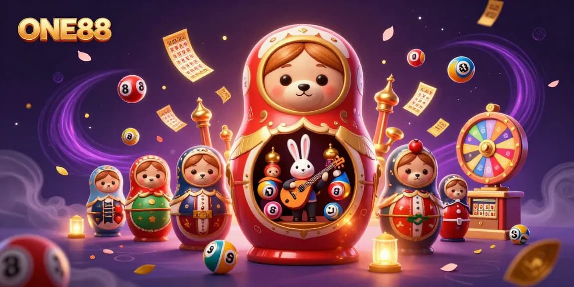 Engage in thrilling games at ONE88 with dazzling elements and characters from the vibrant casino world.