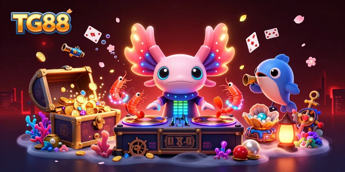 Experience enriching gameplay in TG88's vibrant casino world with underwater-themed characters and engaging visuals.