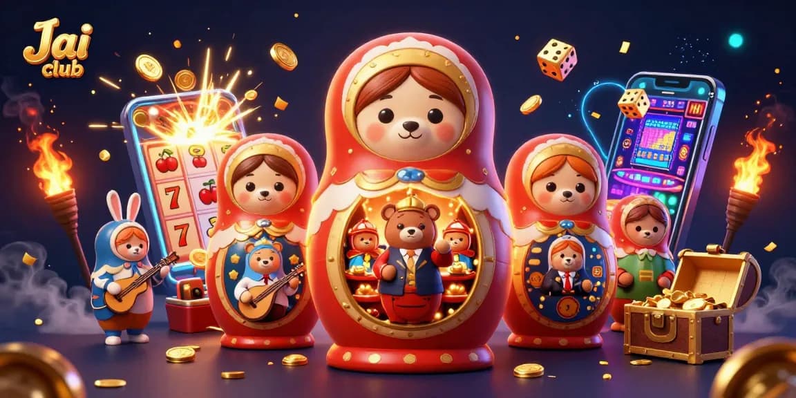 Experience the thrilling Jai club with festive casino elements and dynamic 3D characters.
