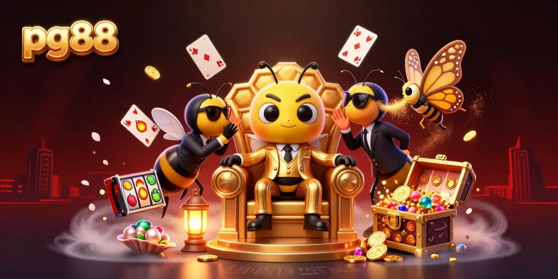 Experience thrilling jackpots and vibrant gameplay with pg88 in this fantasy casino illustration.
