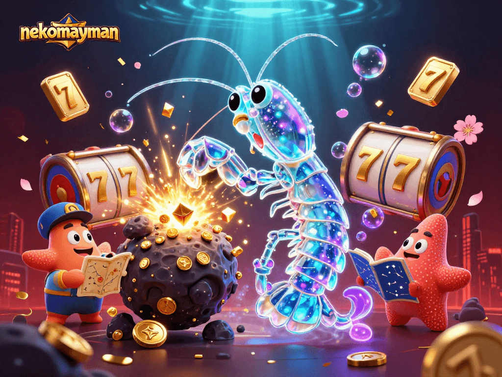 Neko May Mắn players chasing big wins with golden gems and jackpot excitement.