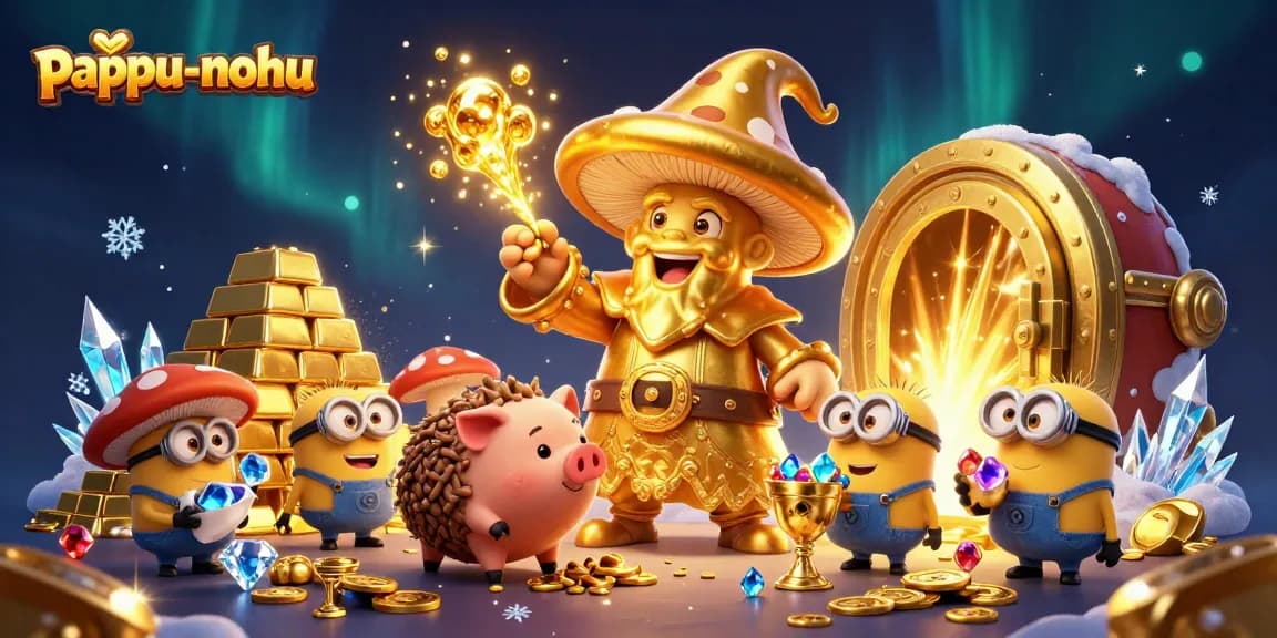 Pappu-nohu invites players to harness luck and skill amid vibrant treasure and magical 3D characters.