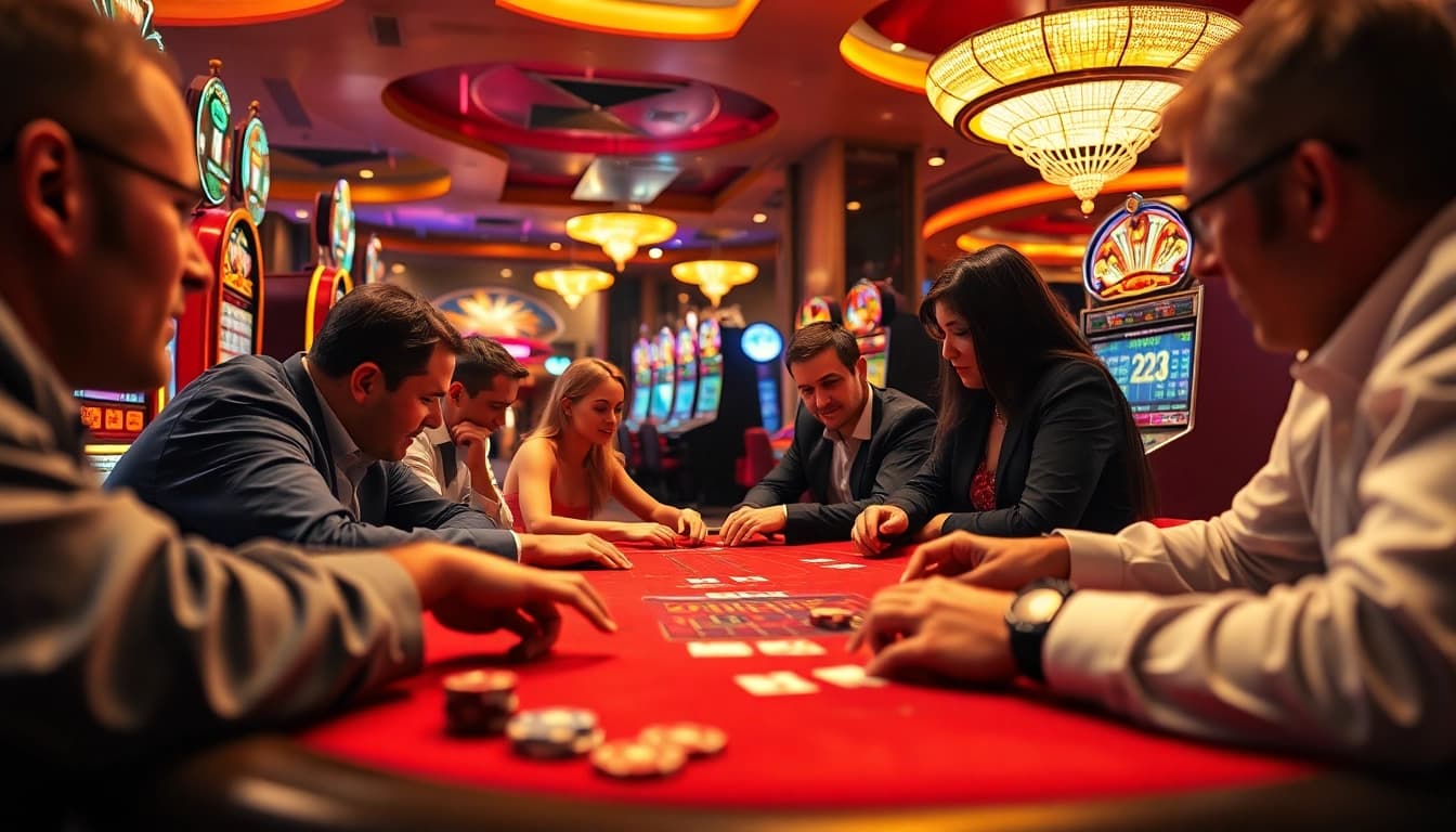 Rasakan keseronokan bermain Mega888 Malaysia dengan suasana kasino yang meriah dan pemain yang teruja.