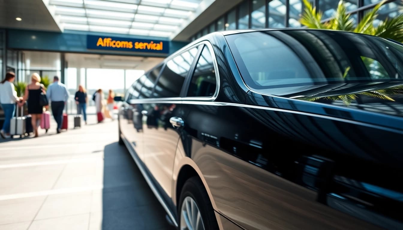 Experience the premium airport limo service TF Green with our luxurious ride awaiting passengers.