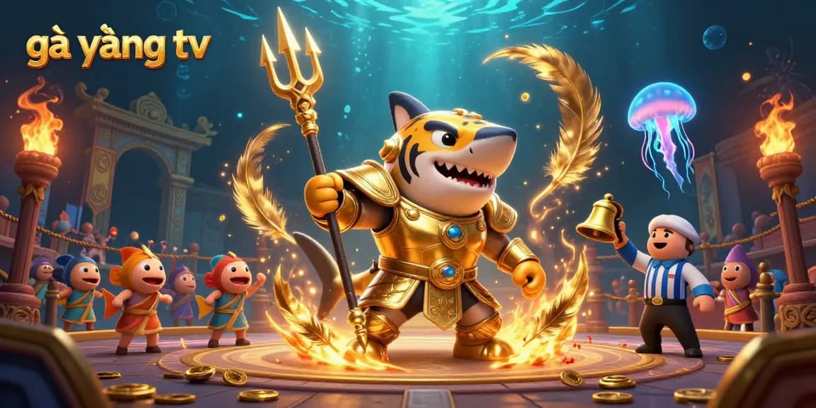 Engage with thrilling gà vàng tv gameplay, showcasing a dynamic underwater colosseum scene.