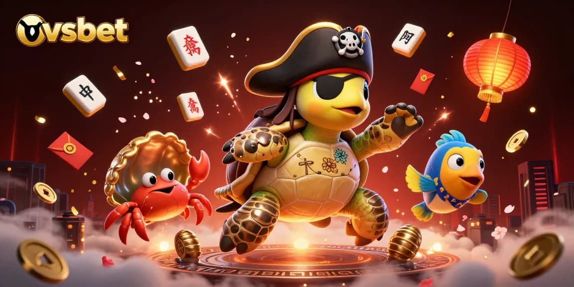 Experience thrilling gameplay at vsbet with vibrant casino-themed characters and festive elements.