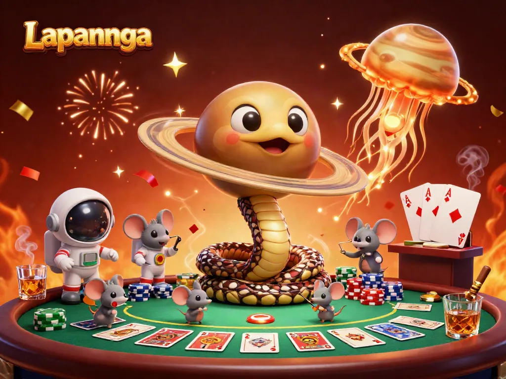 Bet on Lapannaga's cosmic roulette, with cartoon characters and vibrant casino elements.