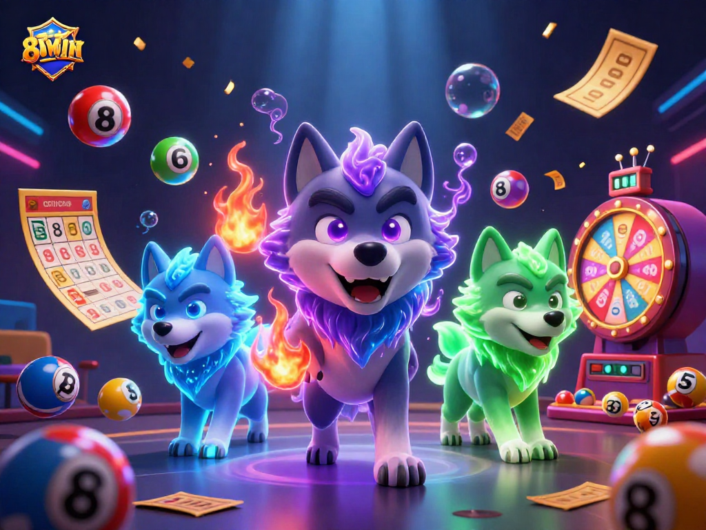 Experience thrilling wins at 88WIN casino amidst vibrant lottery balls and animated gaming elements.