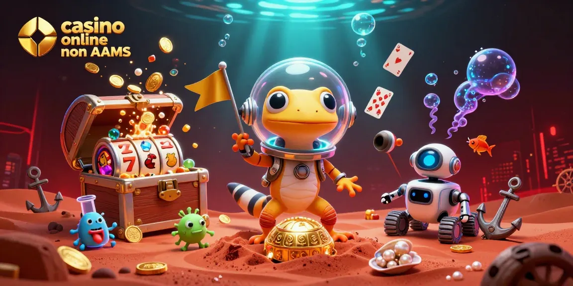Scopri il mondo dei casino online non AAMS con un gecko marziano e un rover robotico tra tesori e giochi.