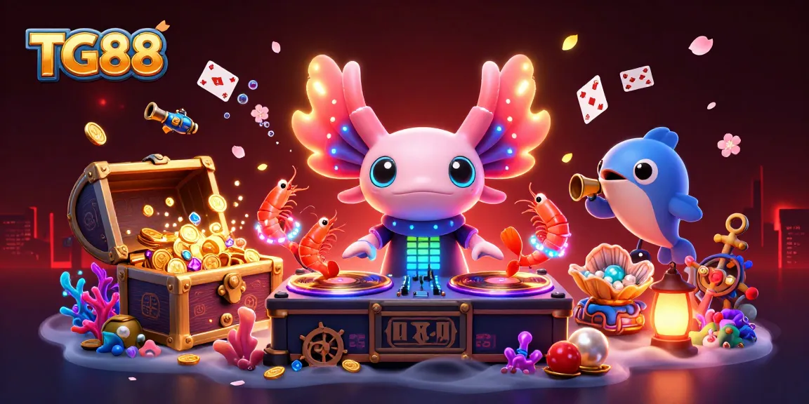Experience enriching gameplay in TG88's vibrant casino world with underwater-themed characters and engaging visuals.