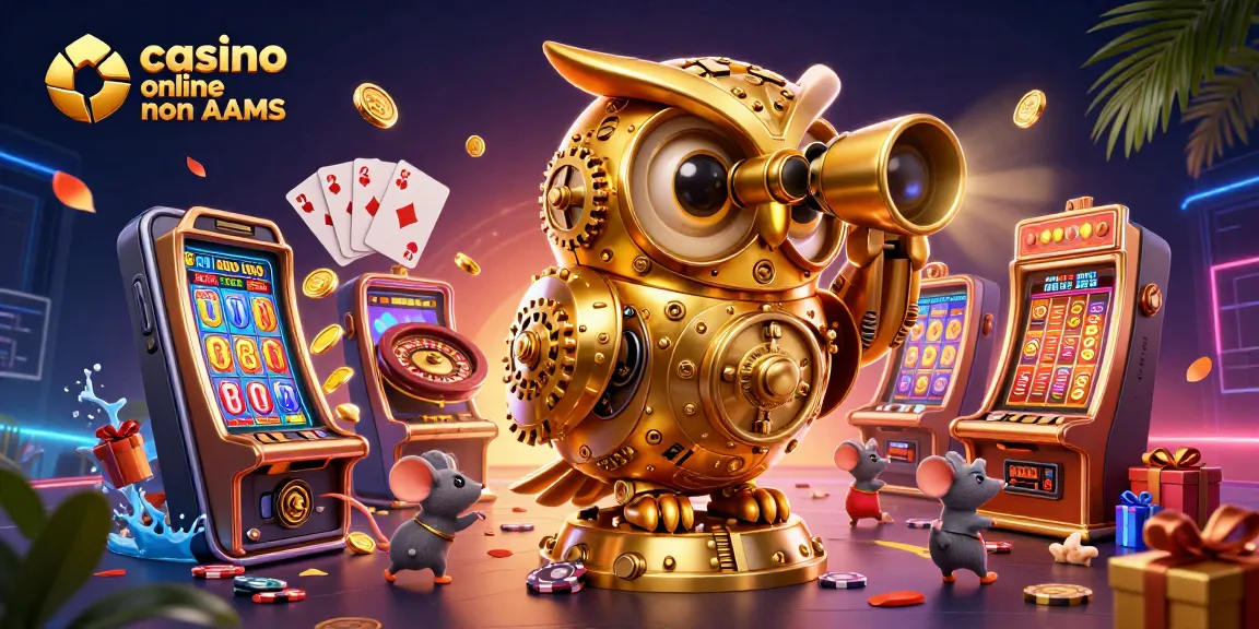 Gioca nei migliori casino online non AAMS e vinci con il divertente gufo meccanico.