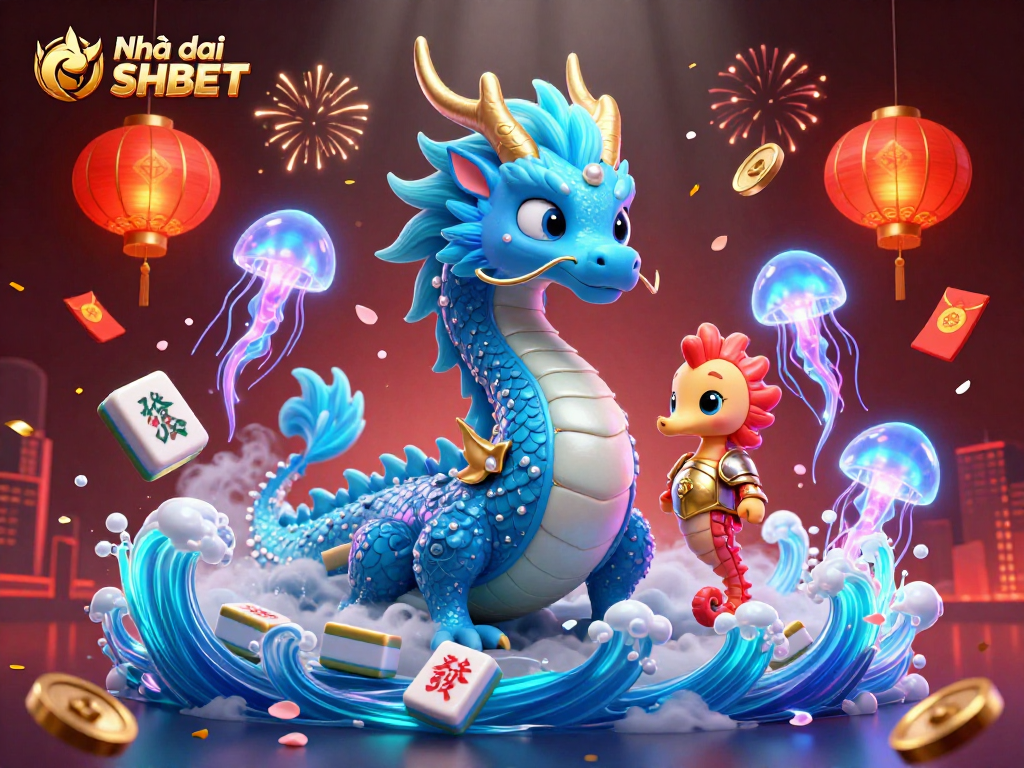 Engage with the thrilling world of Nhà cái SHBET's vibrant 3D underwater casino illustration.