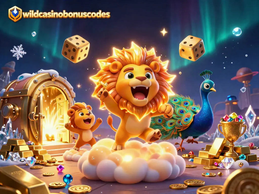 Spin and win with wildcasinobonuscodes as golden treasures and lively characters animate casino excitement.