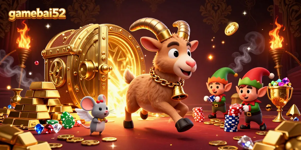 Experience gamebai52 excitement as gremlins steal poker chips in a vibrant, animated casino scene.