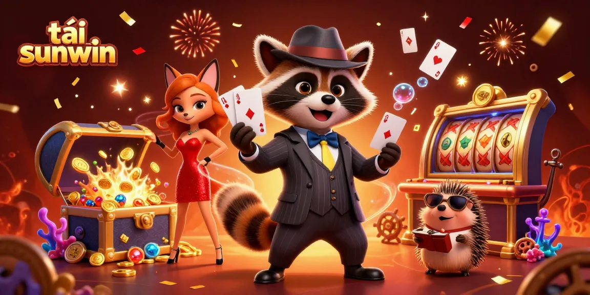 Play and win with tải sunwin as cartoon characters celebrate casino triumph with vibrant visuals.