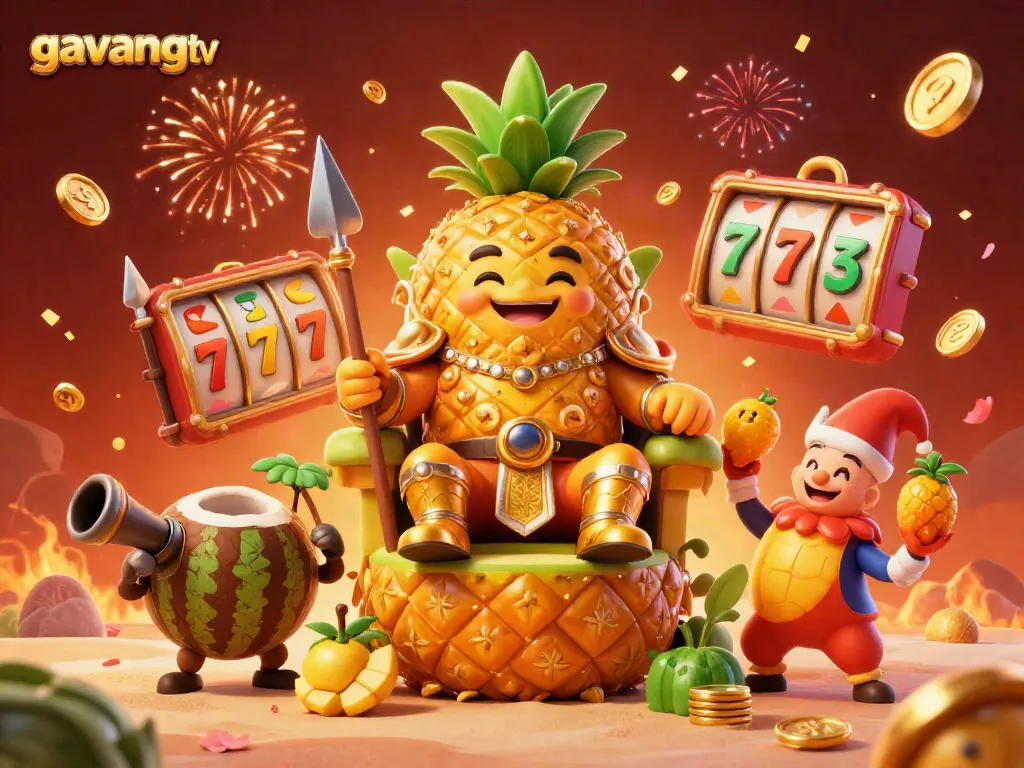 Engage in thrilling entertainment at gavangtv with dynamic cartoon casino characters celebrating a festive scene.