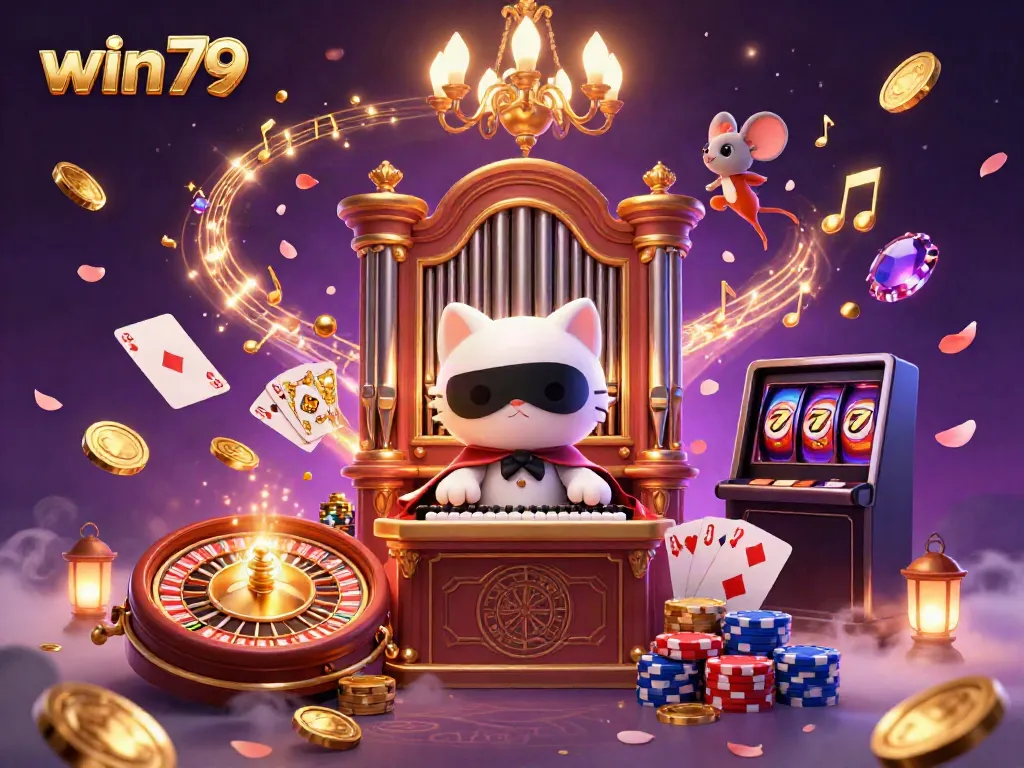 Experience the vibrant excitement of win79 with a captivating casino scene featuring dynamic gameplay elements.