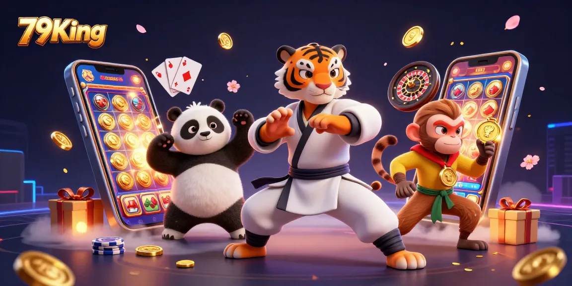 Experience thrilling gameplay at 79King with engaging slots, and a playful atmosphere featuring unique characters.