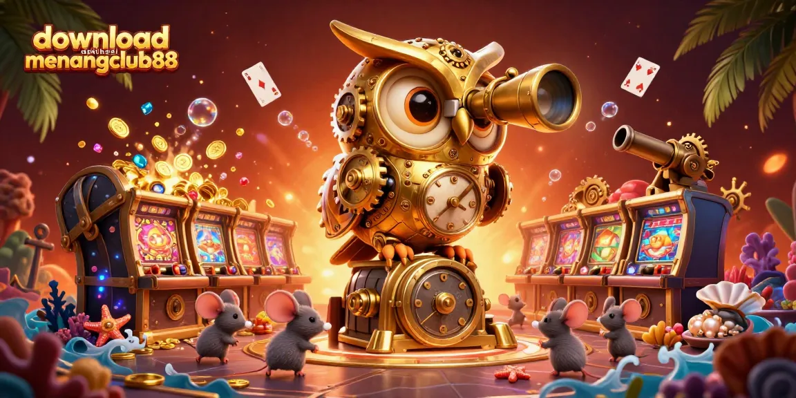 Engage with thrilling adventure by downloading aplikasi menangclub88, featuring a stunning 3D casino illustration.