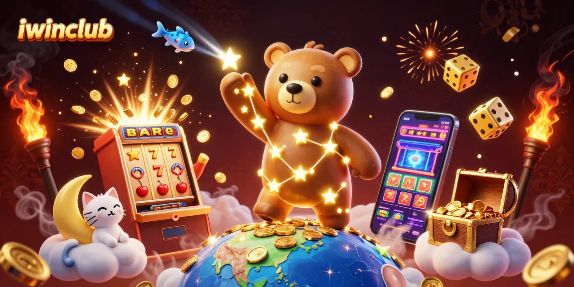 Experience the thrill of winning with iwinclub's vibrant casino illustration full of exciting elements.