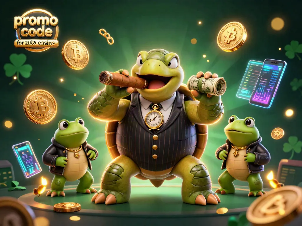 Win big with promo code for zula casino in this illustrated festive gaming scene.
