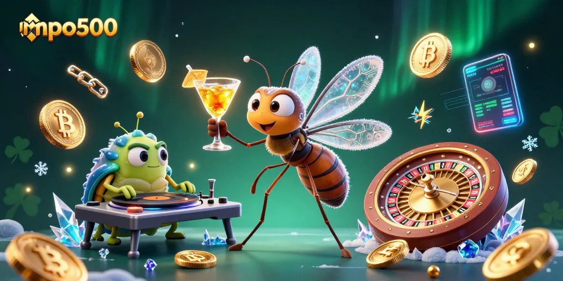 Experience the thrill of mpo500 with a unique 3D casino adventure featuring vibrant mascot characters and crypto elements.