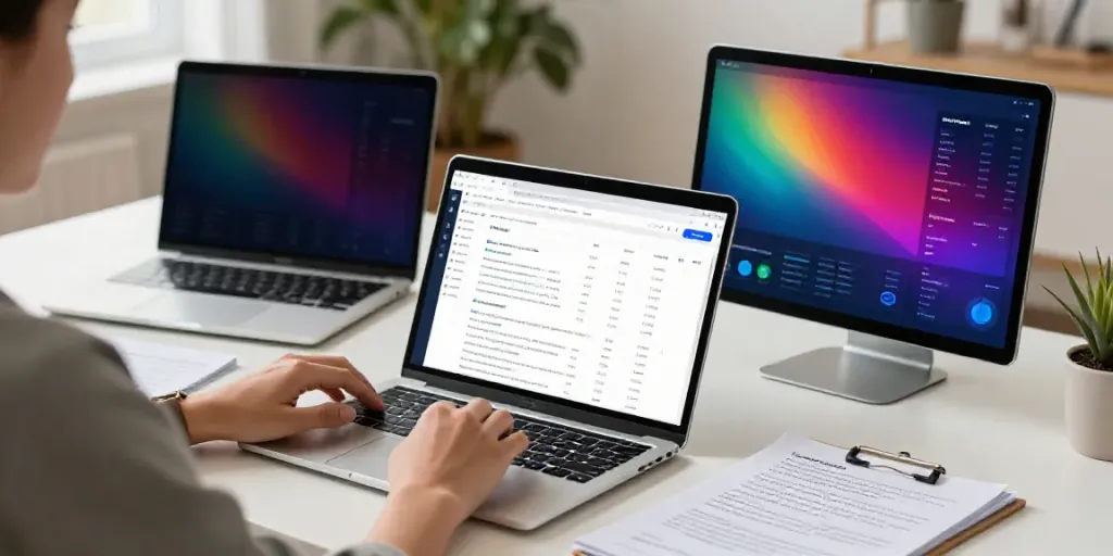 Focused workspace analyzing AI generated Amazon listing copy with analytics and notes.