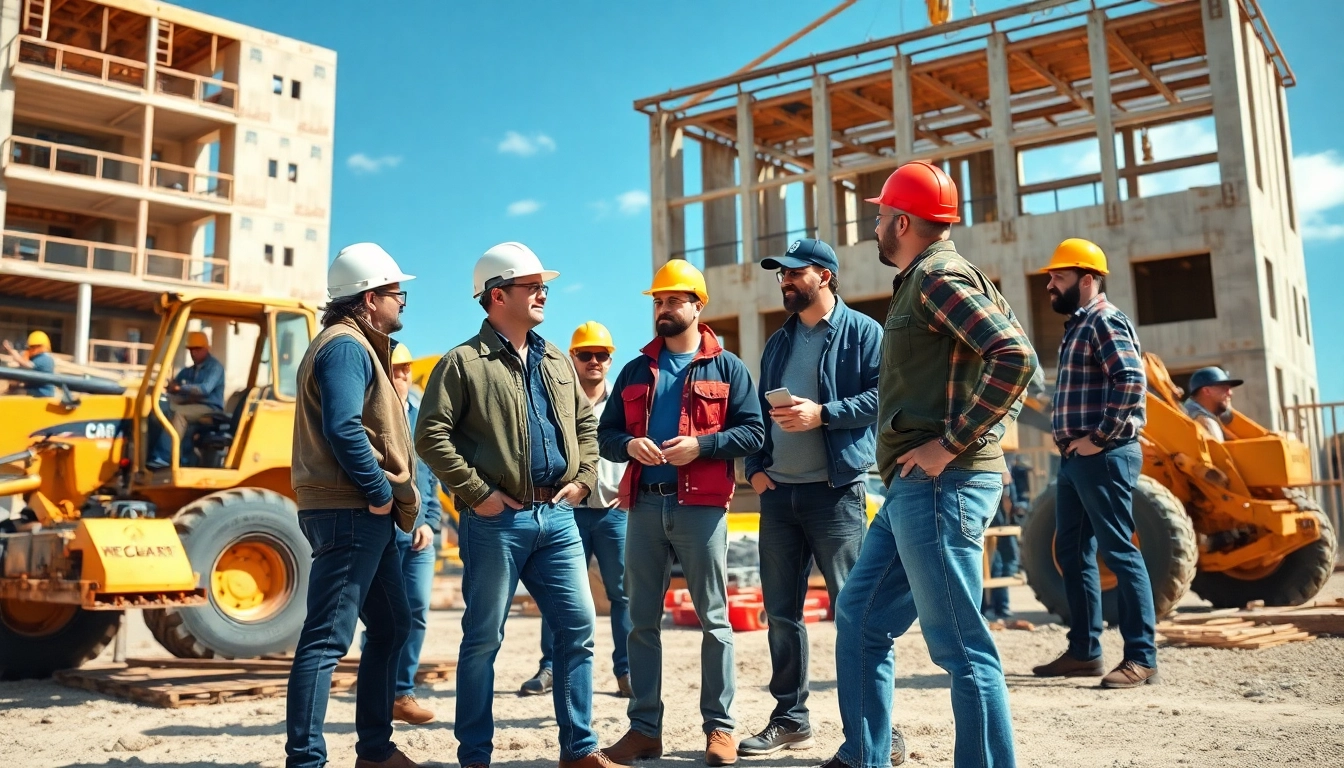 Join the contractor association wyoming showcasing a collaborative team on a construction site.