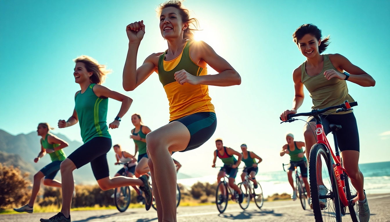 Athletes training for endurance with the benefits of astaxanthin for endurance illustrated.