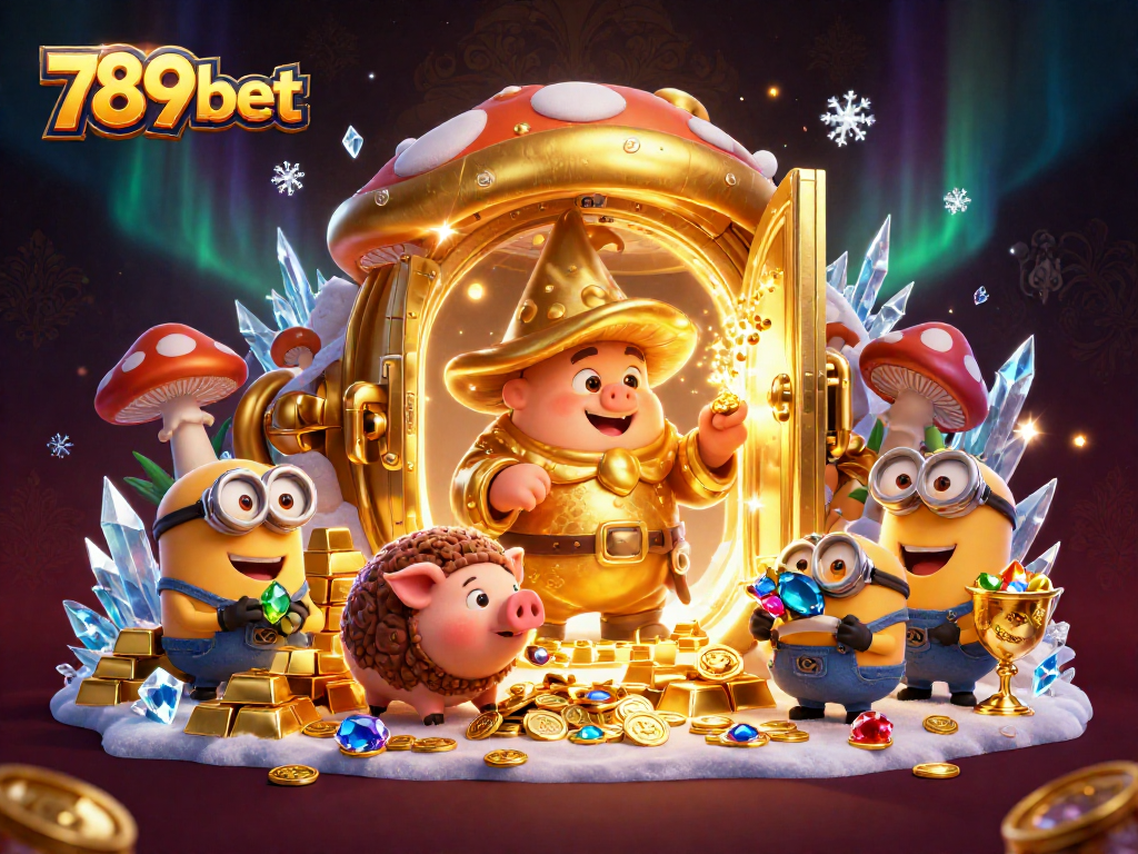 Join the magic with 789bet as the wizard turns treasures to gold in an enchanting casino scene.
