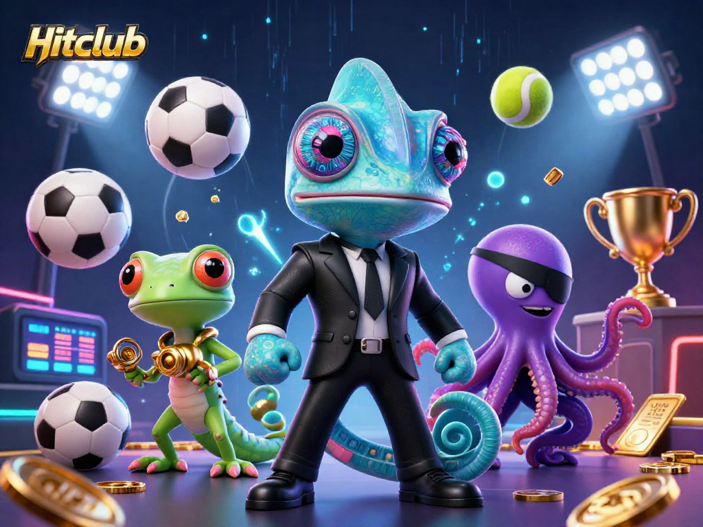 Experience gaming excitement with Hitclub’s vibrant 3D depiction of sports betting action.