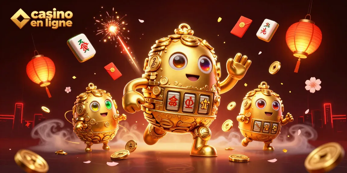 Vivez l'expérience captivante du casino en ligne avec notre illustration brillante d'un golem d'or.