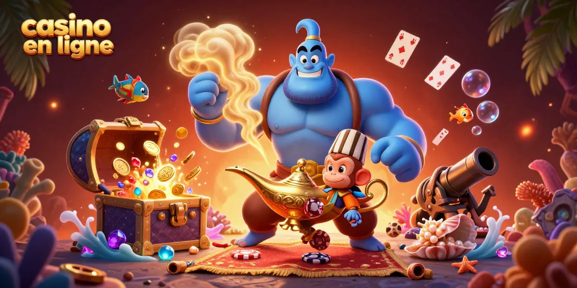 Profitez du jeu sur un casino en ligne, avec un génie mystique et un tapis volant.