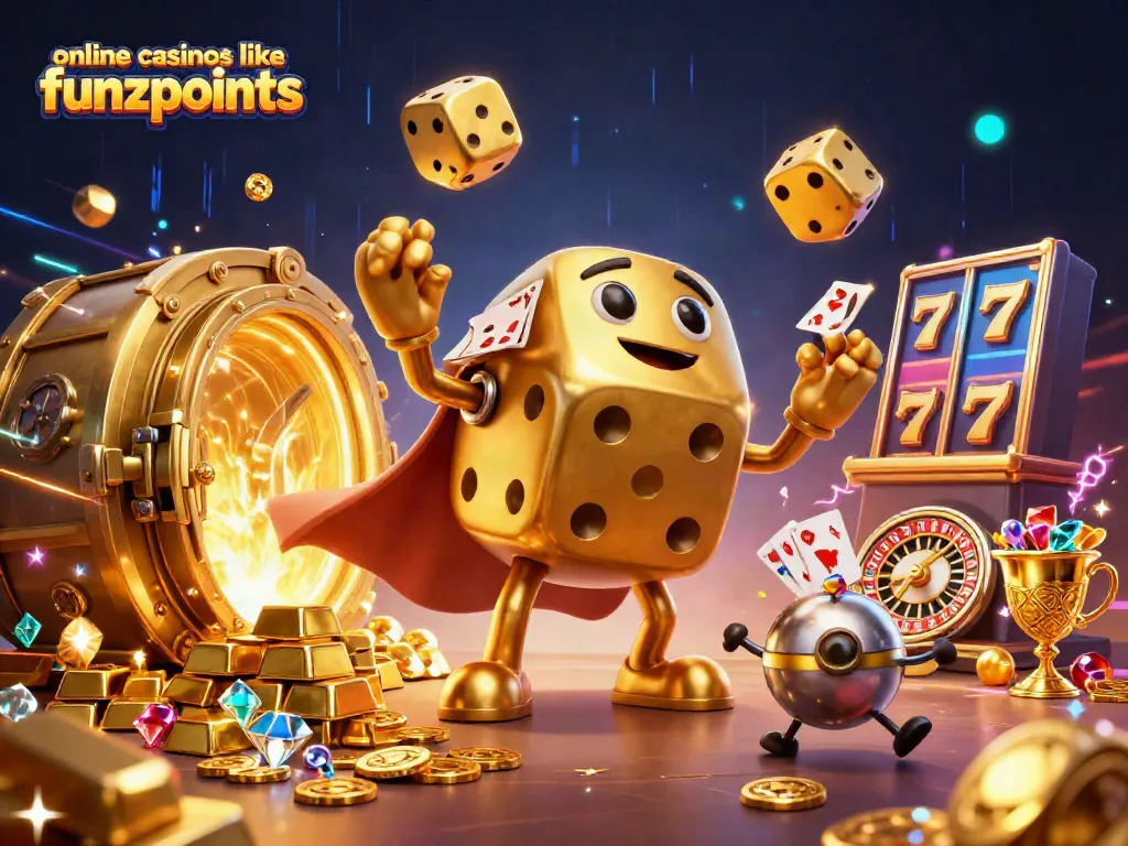 Play at online casinos like Funzpoints for win opportunities with golden dice and exciting slots.