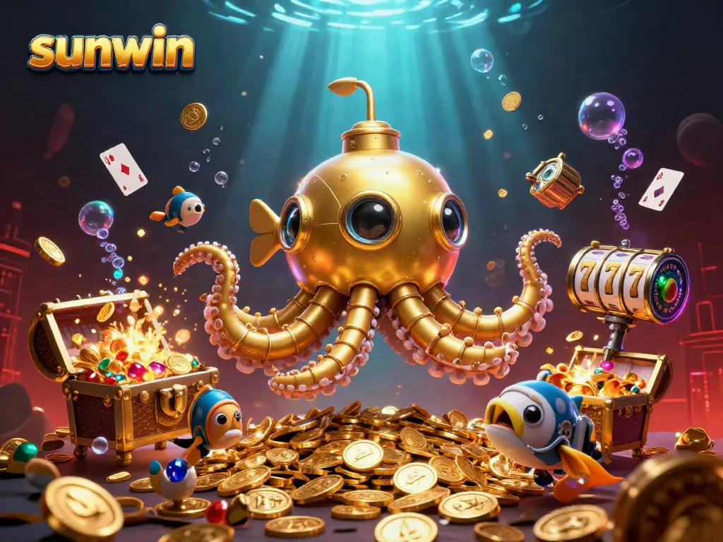 Experience exciting gameplay with the sunwin gaming platform, featuring vibrant slot machines and casino elements.