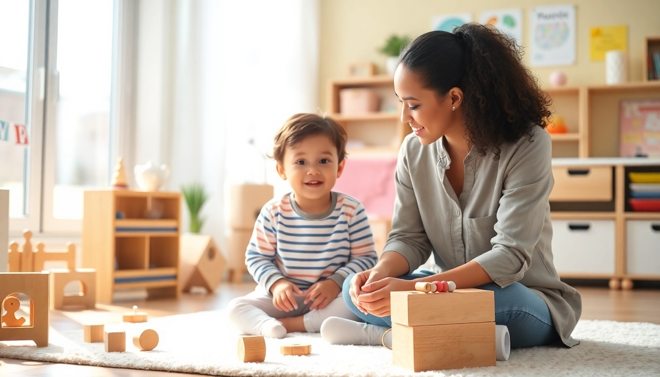 Engaging early intervention ABA session with a therapist and a child in a supportive atmosphere.