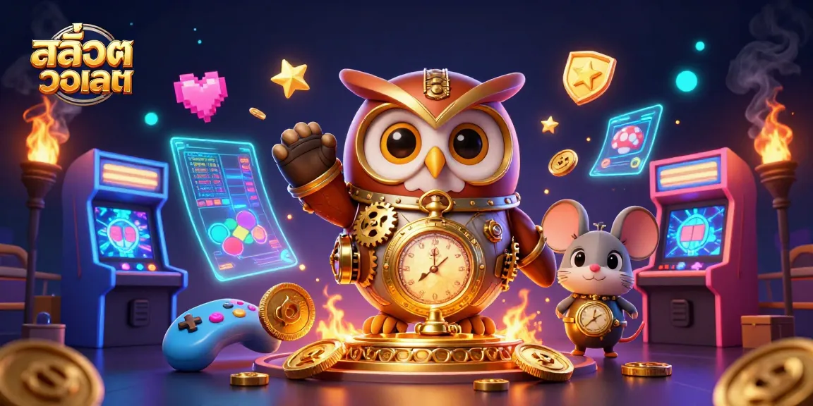 เล่นสล็อตวอเลทสนุกไปกับสล็อตแมชชีนและเกม 3D พร้อมแสงไฟและบรรยากาศคาสิโน