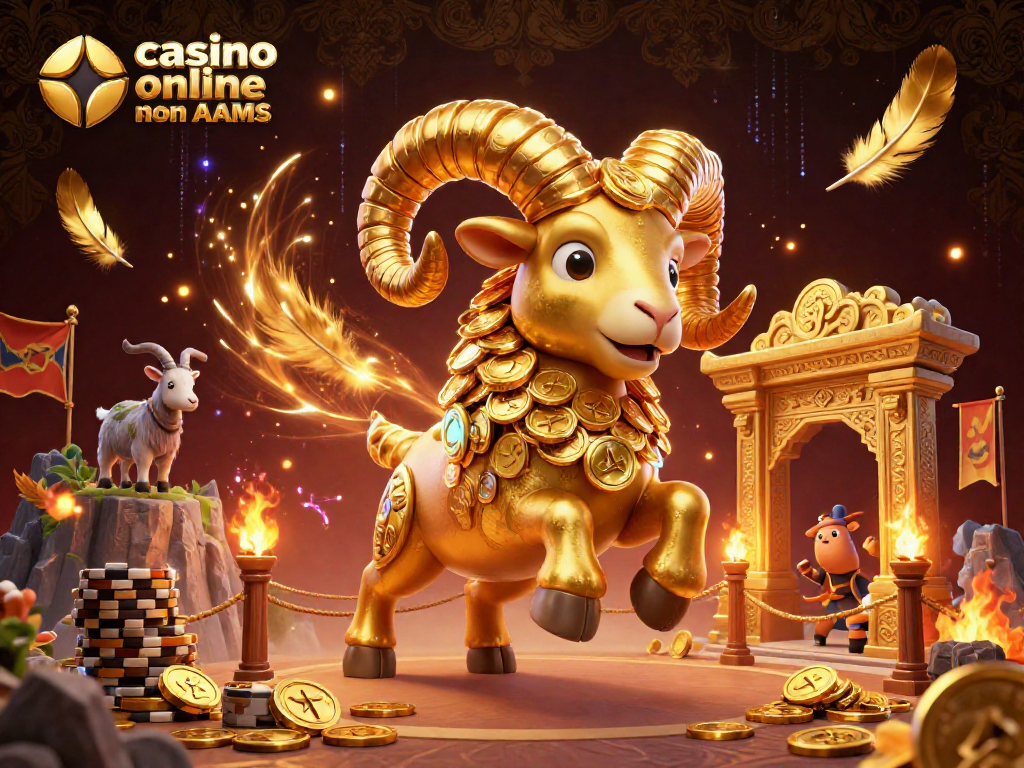 Gioca nei migliori casino online non AAMS con il potente ariete dorato al centro di un'atmosfera vibrante.