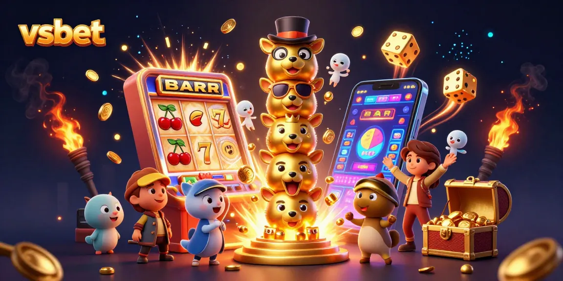 Engage with the exciting world of vsbet through a vibrant 3D casino scene illustrating thrilling gameplay elements.