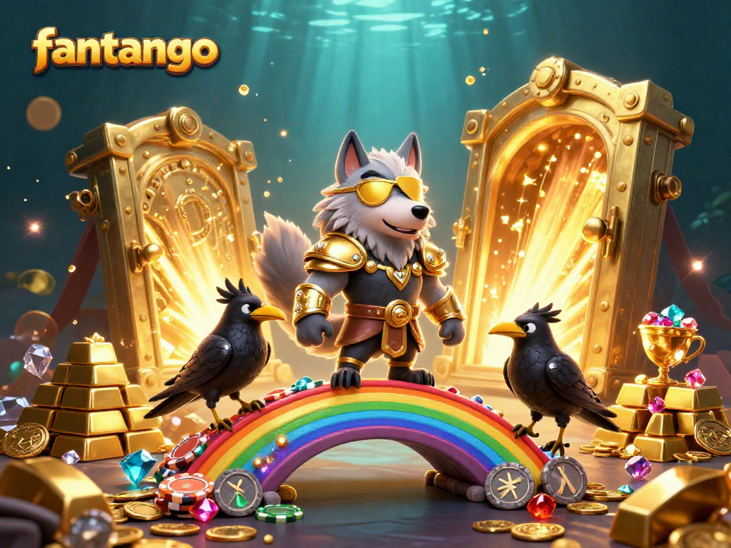 Join the excitement in fantango as the Odin wolf and ravens navigate a bright casino world filled with treasures.