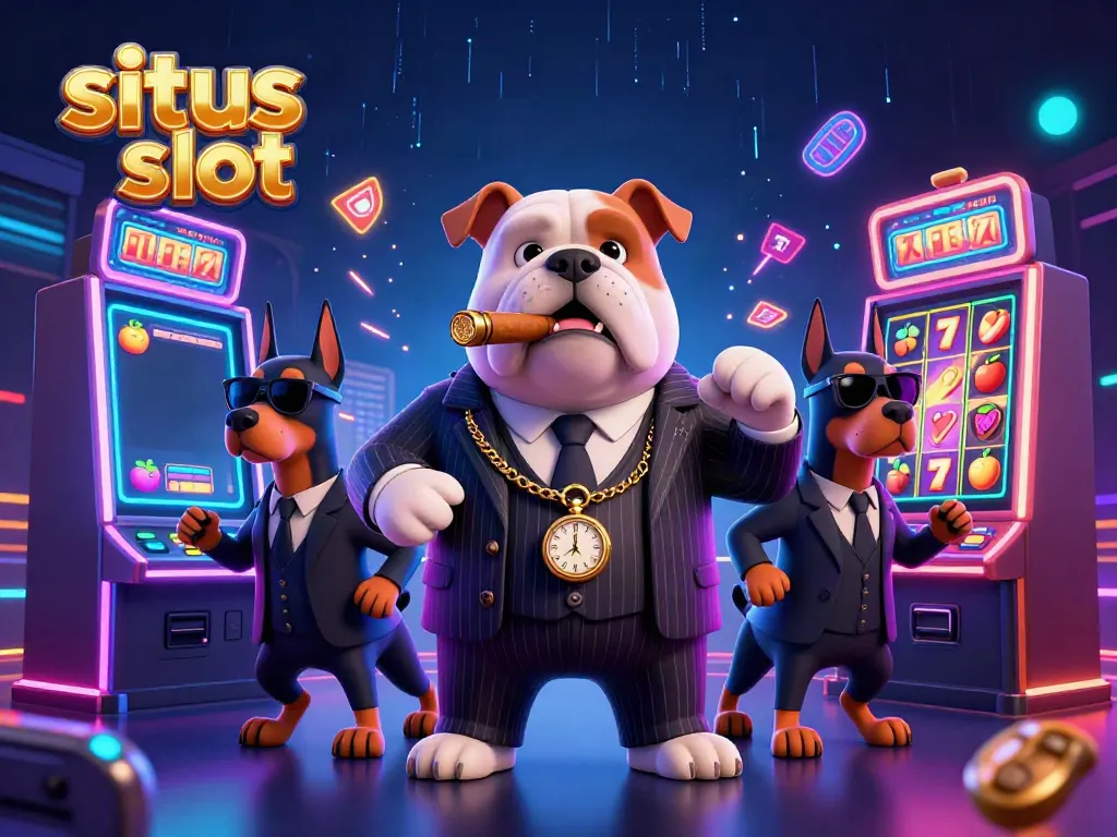 Gali kemenangan melalui situs slot dengan karakter mafia di suasana ceria dan permainan yang menggoda.