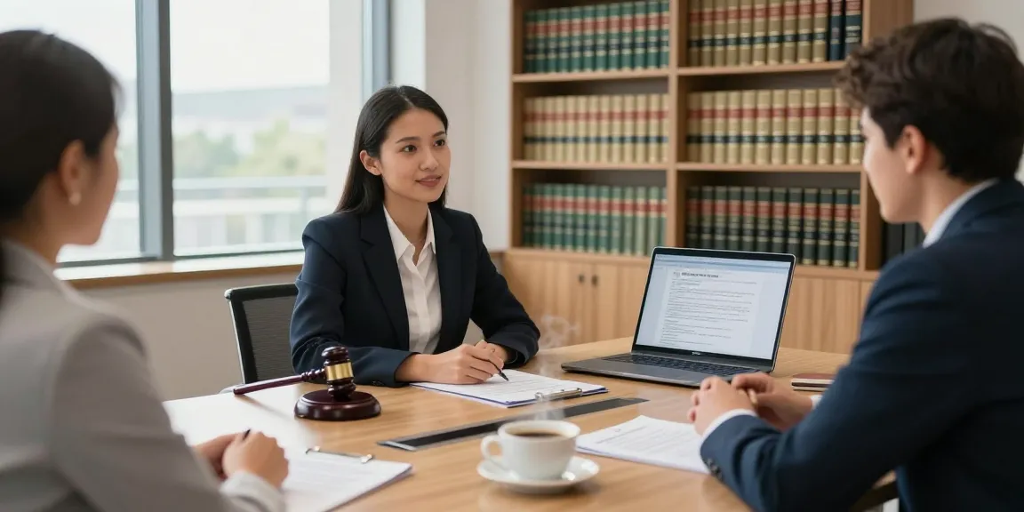 Legal consultation with clients discussing their case details, emphasizing these details for better understanding.