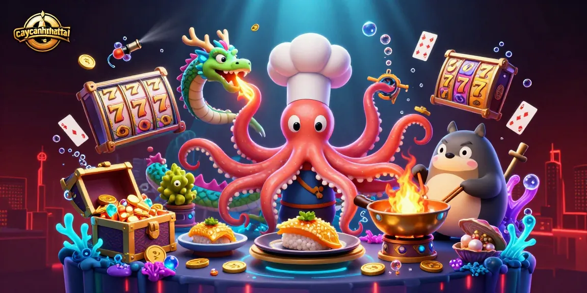 Experience caycanhphattai with a thrilling 3D illustration featuring vibrant casino elements and dynamic characters.