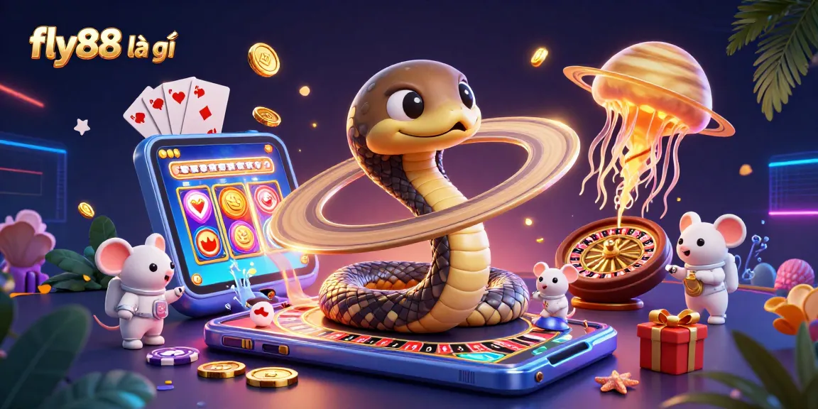 Experience the excitement of fly88 là gì with a cosmic casino scene featuring unique betting elements.