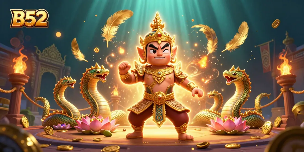 B52 players enjoy dynamic gaming with jackpot symbols, golden coins, and vibrant betting tokens.