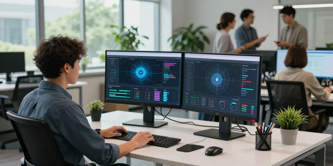 AI Detection software used in a modern office environment showing real-time data analysis.