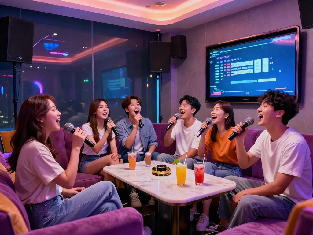 강남 달토에서 즐기는 카라오케와 친구들의 즐거운 모습