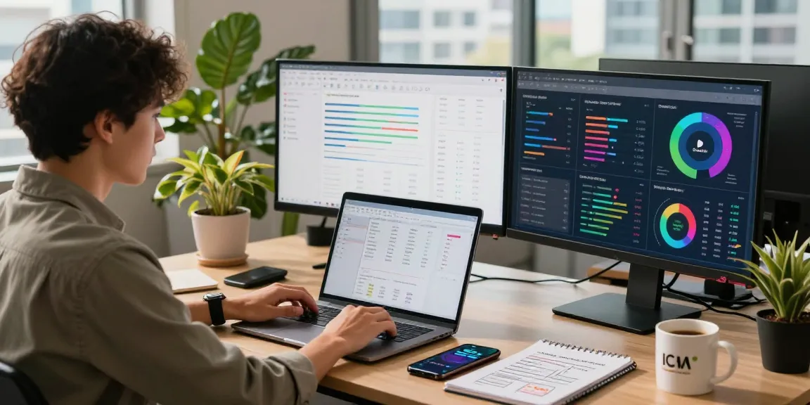 Digital marketing analysis in a modern workspace, showcasing 456bd strategies and metrics.