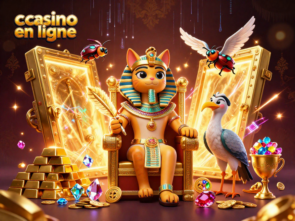 Profitez d'une expérience immersive de casino en ligne avec ce pharaon et des trésors scintillants.